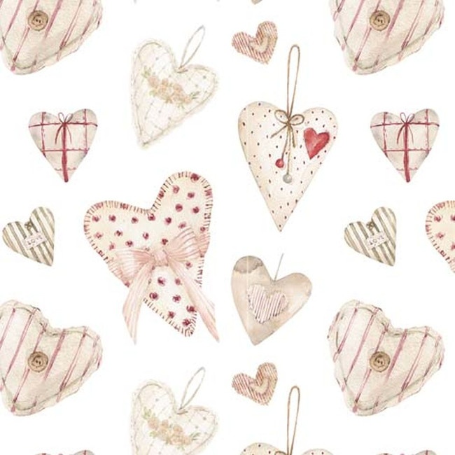 Foto detallada de papel cartonaje de corazones rosas de 32 x 43,5 cm - Artis decor - 5 unidades