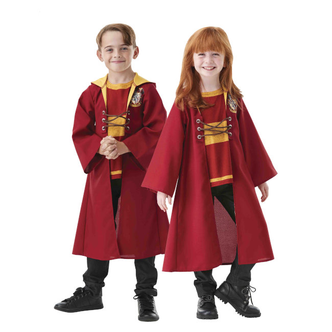 Vista principal del disfraz de Quidditch de Harry Potter infantil en tallas 5 a 12 años
