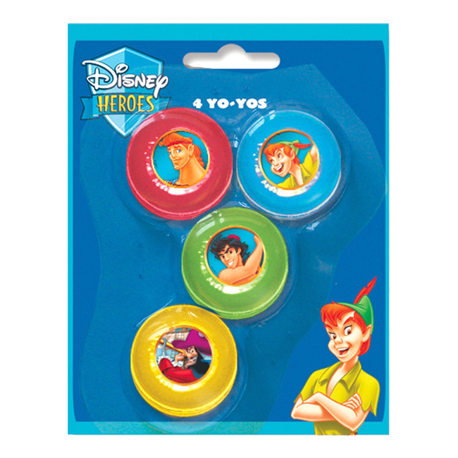Vista frontal del yoyós de personajes de Disney - 4 unidades en stock