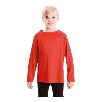 Vista frontal del camiseta de colores de manga larga infantil en stock