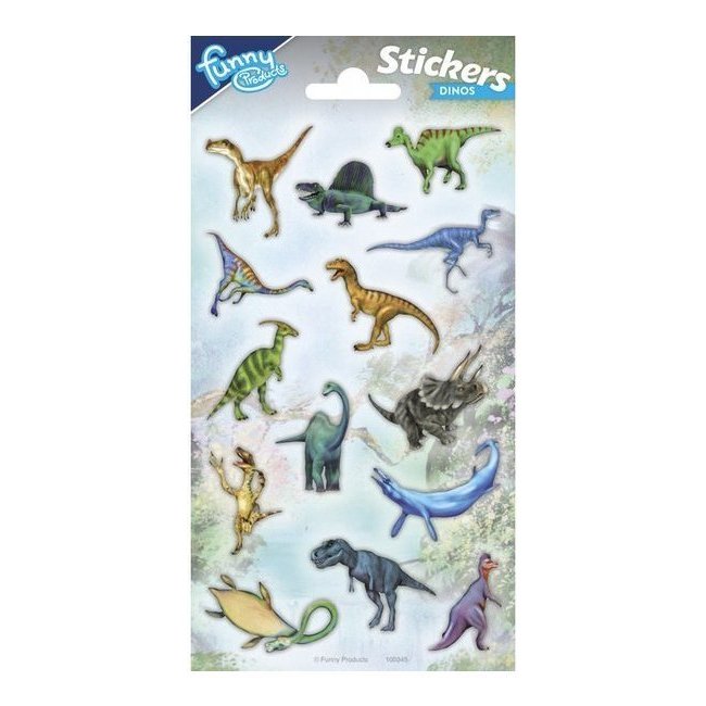 Blister Pegatinas Dinosaurios 1 Hj. Pegatinas infantiles . La Superpapelería