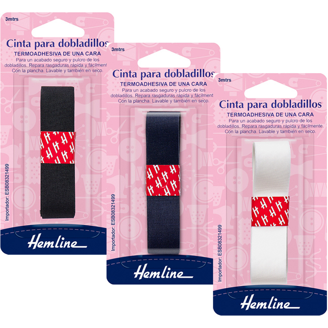 Cinta para dobladillos termoadhesiva de una cara de 1,8 cm - Hemline - 3 m  por 2,50 €