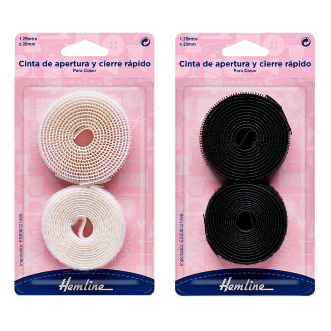 Velcro para coser de 2 cm - Hemline - 1,25 m por 2,50 €