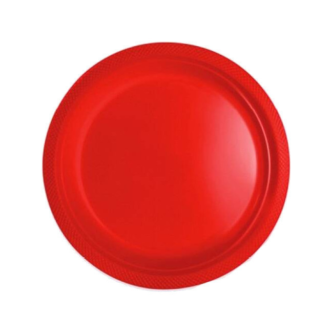 Vista frontal del platos redondos de 26 cm - Maxi products - 10 unidades en color blanco, dorado, negro, plateado y rojo