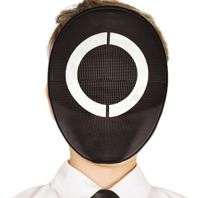 Vista frontal del máscara de supervisor círculo en stock