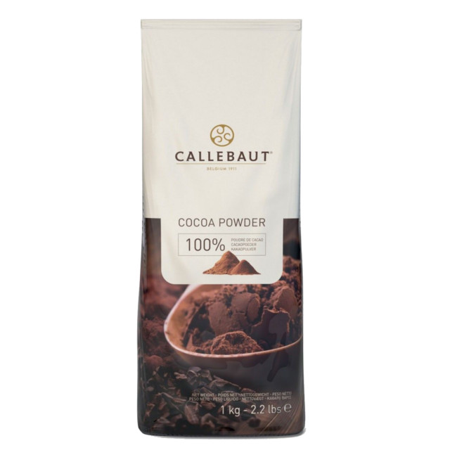 Vista principal del cacao puro en Polvo de 1 kg - Callebaut en stock