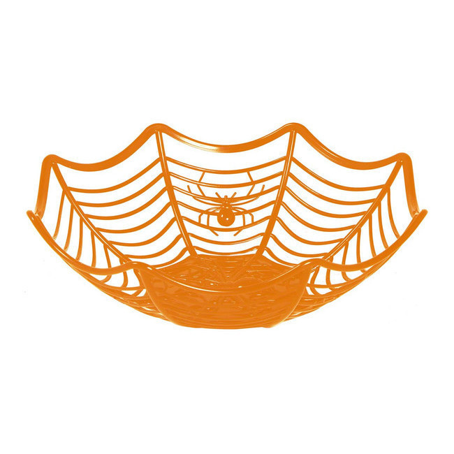 Vista principal del bol de telaraña naranja de 28 cm en stock