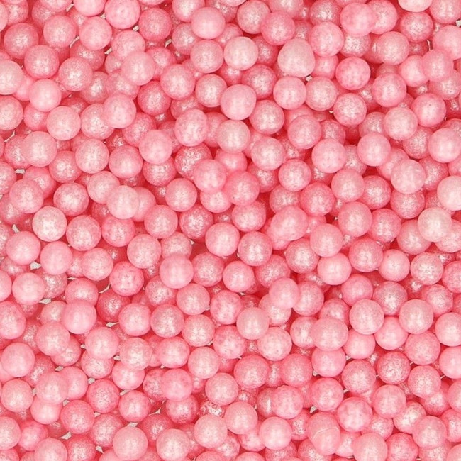 Vista principal del sprinkles de perlas nacaradas de 80 gr - FunCakes en color azul, blanco, blanco brillante, negro, rojo y rosa