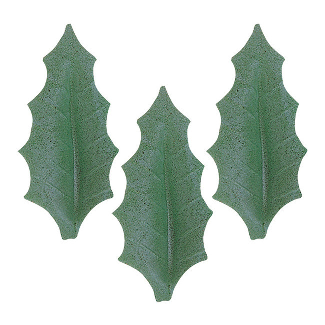 Vista principal del obleas de hojas de acebo de 4,5 cm - Dekora - 500 unidades