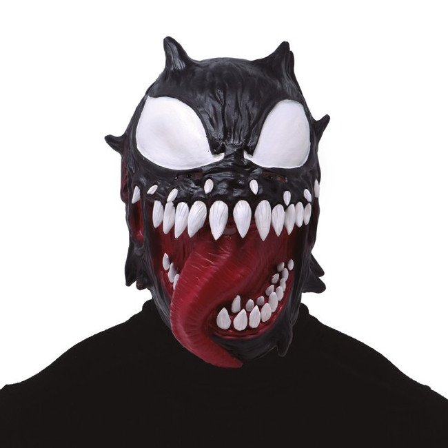 Vista frontal del máscara de simbionte negro