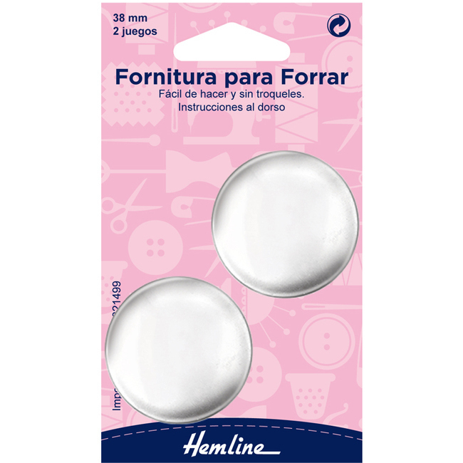 Fornitura para forrar botones 38 mm Hemline » Hilos & Hilanderas