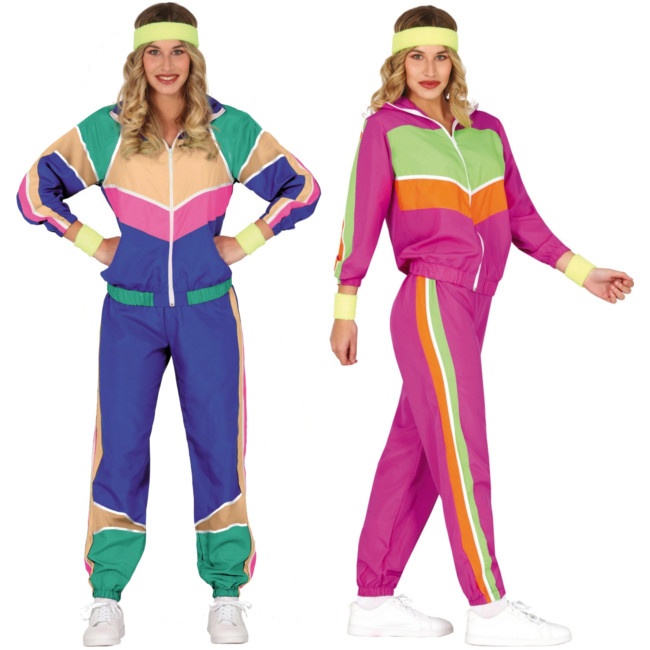 Disfraz de gimnasta de los 80 de colores para mujer por 26,75 €