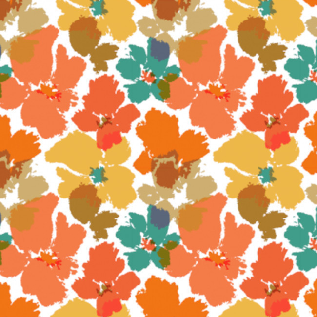 Vista principal del tela de algodón flores Eleanor - Indigo en stock