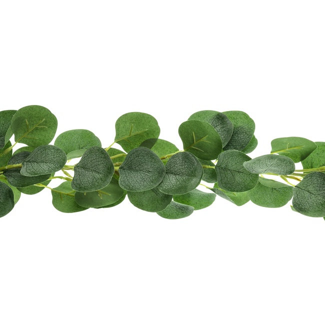 Foto detallada de guirnalda de hojas de eucalipto de 1,8 m - PartyDeco