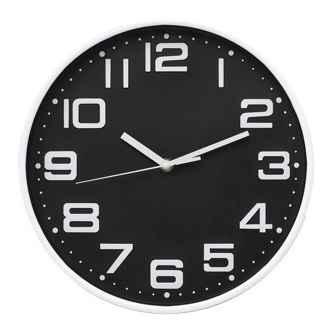 ▷🥇 distribuidor reloj de pared Ø 30 cm negro