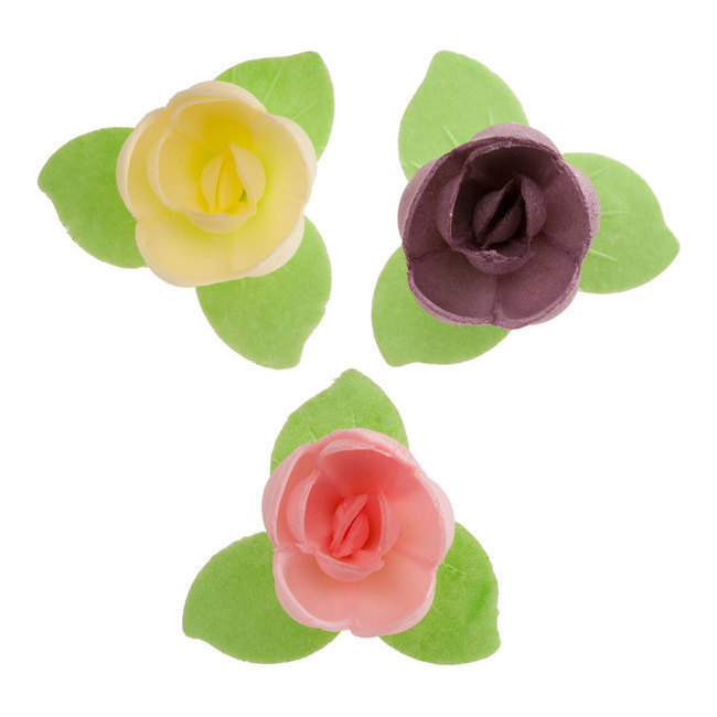 Obleas de flores coloridas de 4 cm - Dekora - 75 unidades por 13,75 €