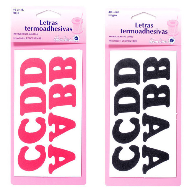 Letras termoadhesivas - Hemline - 40 unidades por 3,25 €