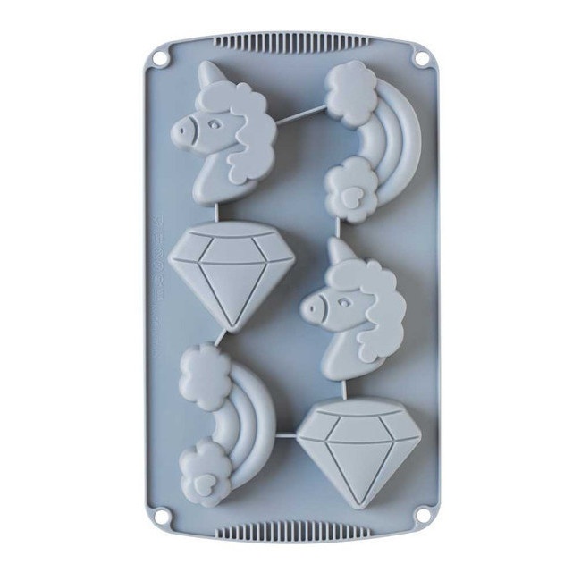 Foto detallada de molde de Unicornio mágico de silicona de 30 x 17 x 3 cm - Decora