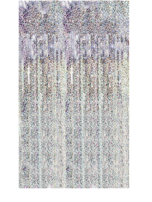 Vista principal del cortina metalizada de 0,90 x 2,50 m en color azul marino, azul pastel, dorado, dorado mate, fucsia, negro, plateado, plateado holográfico, rojo, rosa y rosa pastel
