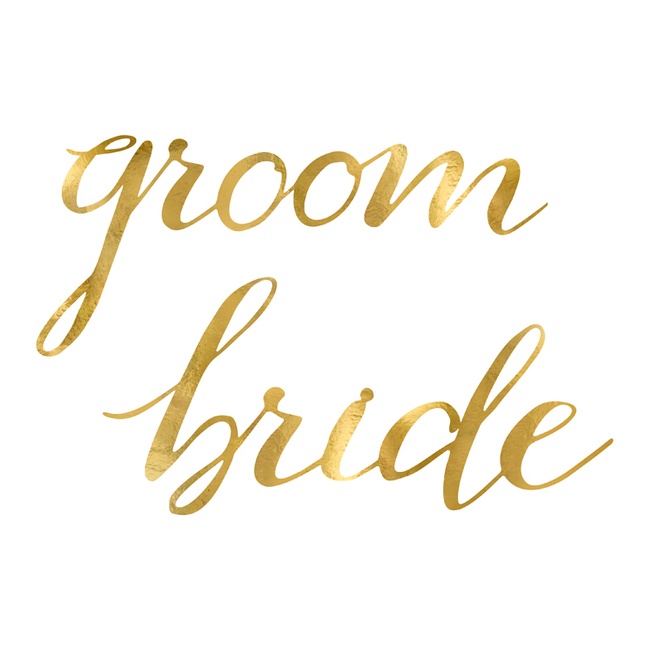 Foto detallada de letrero de Bride Groom de 35 x 17 cm - 2 unidades