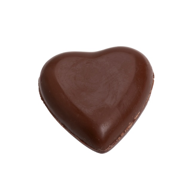 Foto detallada de corazón de chocolate relleno de nube de 35 gr