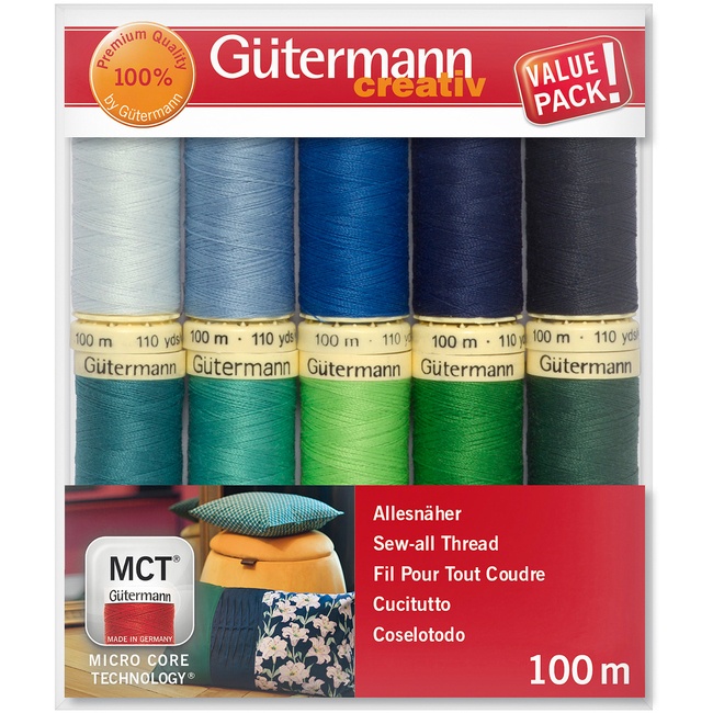 HILO GUTERMANN POLIESTER BOBINA 100 METROS PACK 5