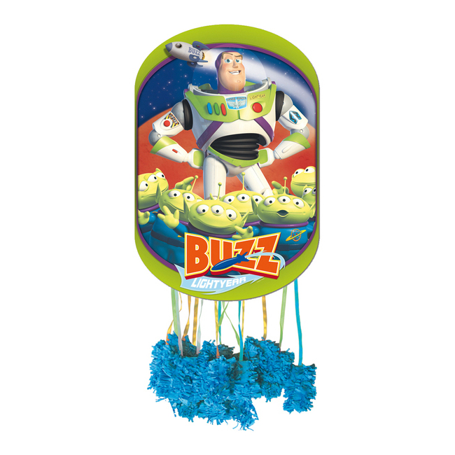 Vista delantera del piñata de Toy Story Buzz Lightyear de 59 x 40 cm en stock