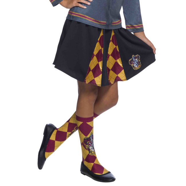 Vista principal del falda de Gryffindor de Harry Potter infantil en stock