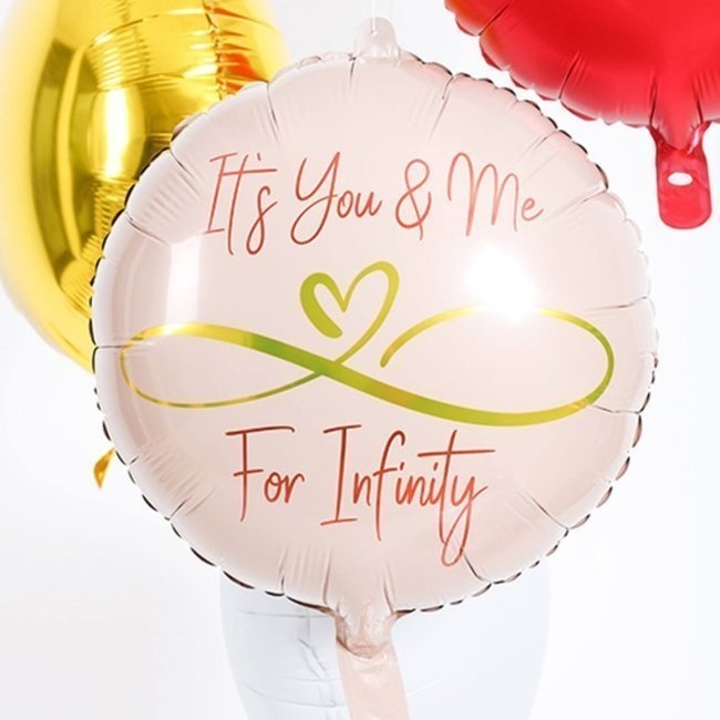 Foto detallada de globo de Its you & me for infinity de 45 cm