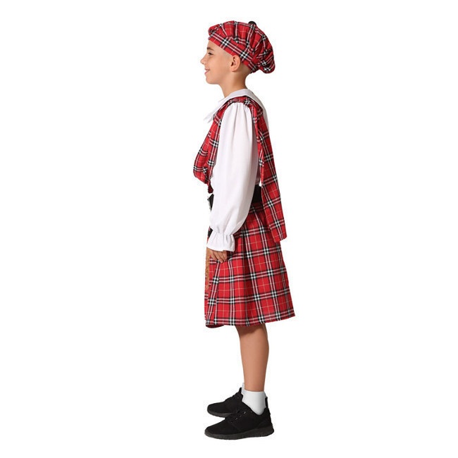 Foto lateral/trasera del modelo de escocés infantil