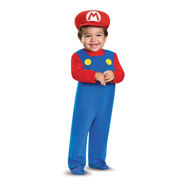 Vista delantera del disfraz de Super Mario en talla única