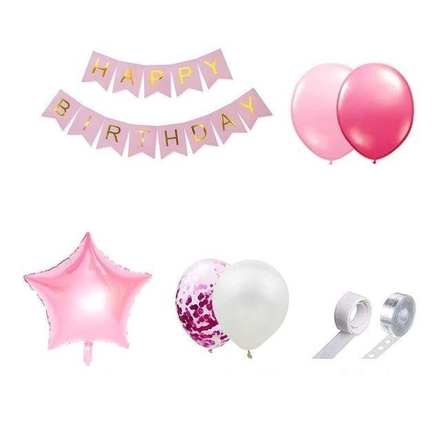 Foto detallada de kit de globos Starry Pink - Monkey Business - 99 unidades