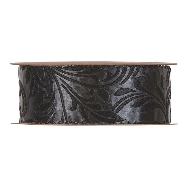 Vista frontal del cinta decorativa Starry negra de 4 cm - 20 m en stock
