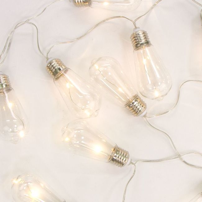 Guirnalda de luces led de 10 bombillas a pilas - 1,65 m por 12,75 €