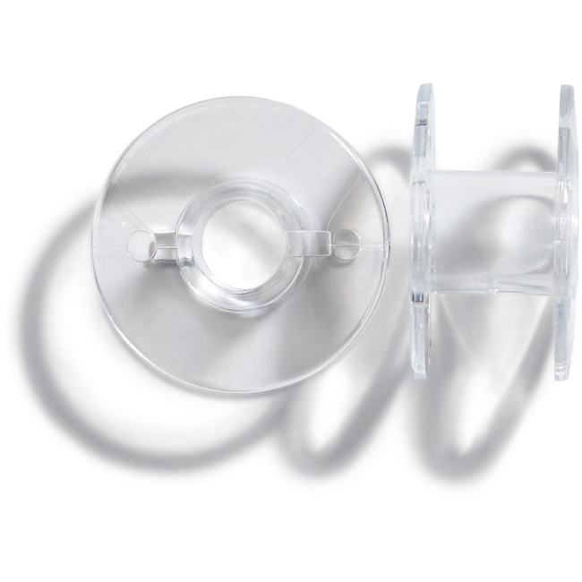 Foto detallada de canillas para garfio CB de 2,05 x 1,17 cm transparentes - Prym - 4 unidades