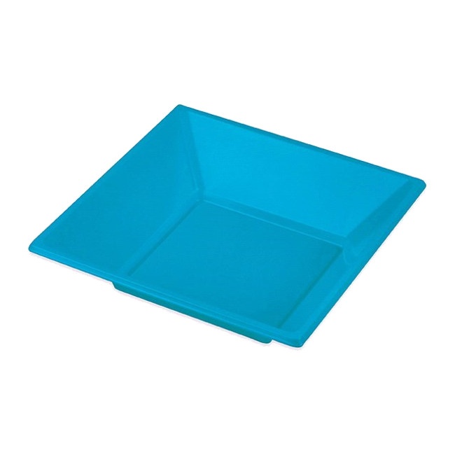 Vista principal del platos cuadrados hondos de 17 cm - Maxi Products - 6 unidades en color azul, blanco, negro, rojo, rosa y violeta