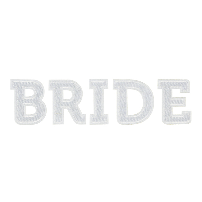 Vista principal del parche termoadhesivo Bride blanco en stock