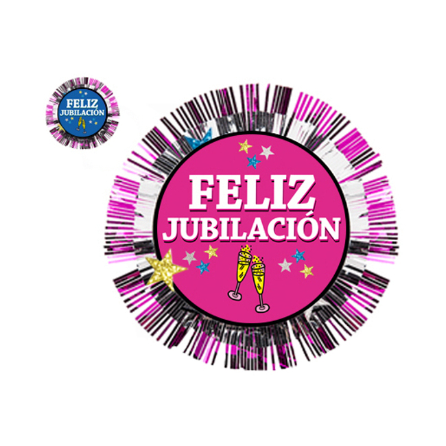 Broche Feliz Jubilación de 14 cm - 1 unidad por 4,50 €