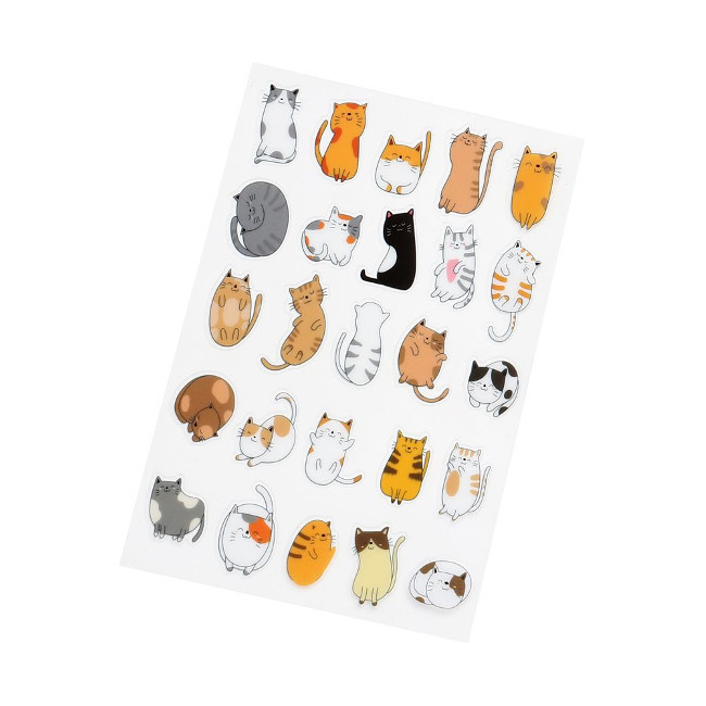 Pegatinas de animales gatos posando - 25 piezas por 1,00 €