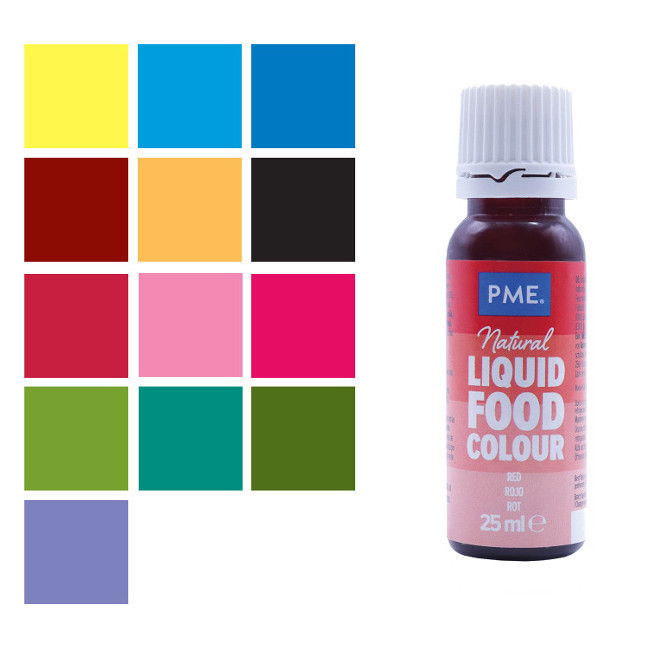 3 colorantes alimentarios líquidos 19 ml - amarillo-azul-rojo