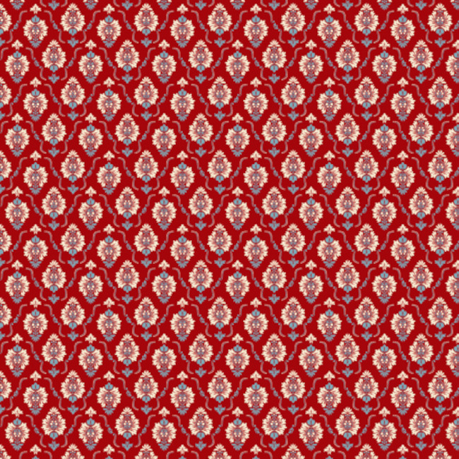 Vista frontal del tela de algodón Aviv - Indigo en stock