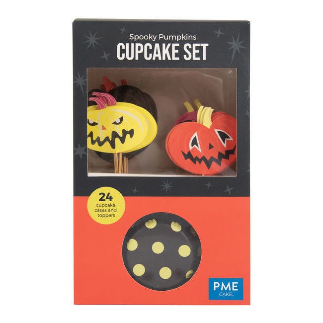 Foto detallada de cápsulas para cupcakes y picks de halloween - 24 unidades