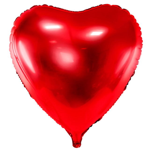 Vista principal del globo de corazón XXL de colores de 72 x 73 cm - PartyDeco - 1 unidad en color rojo y rosa dorado