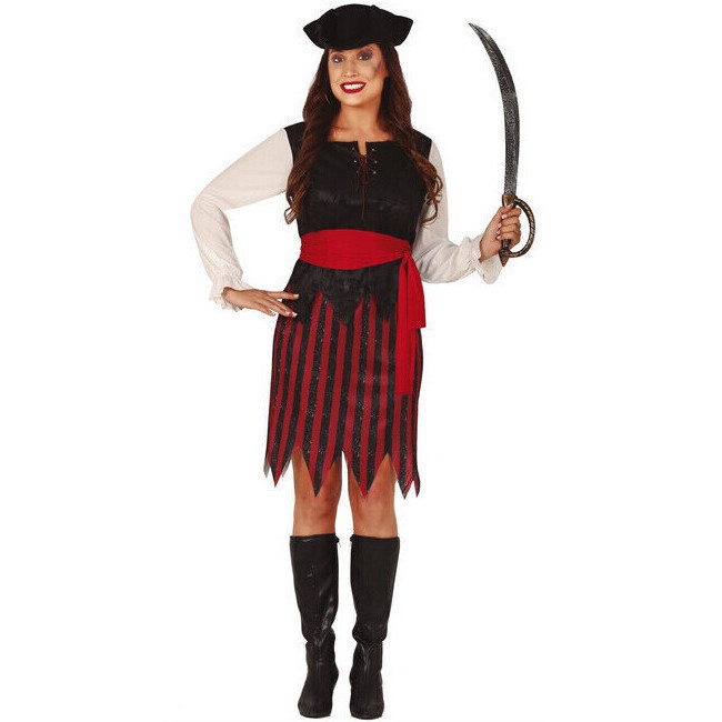 Disfraz de pirata falda cortada para mujer por 20,75 €