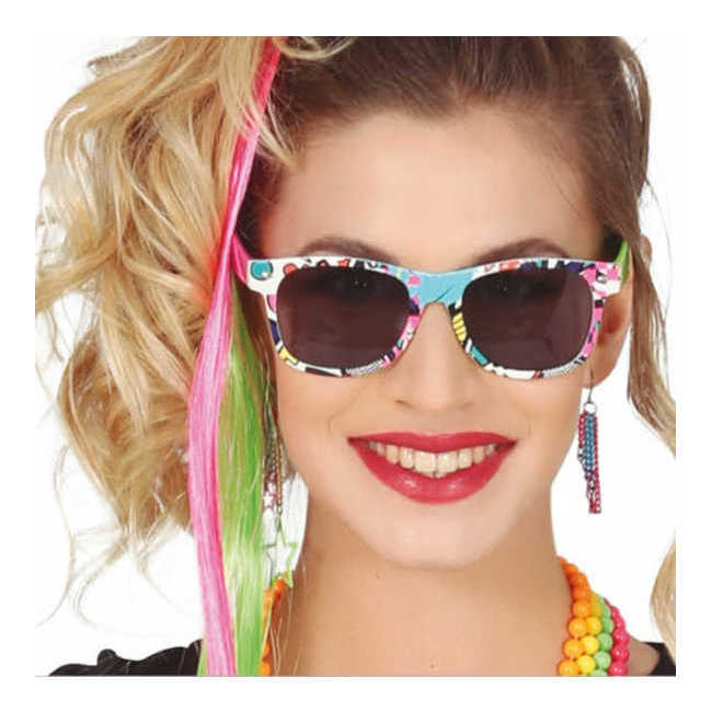 portátil Irregularidades Resplandor Gafas años 80 multicolor por 2,00 €