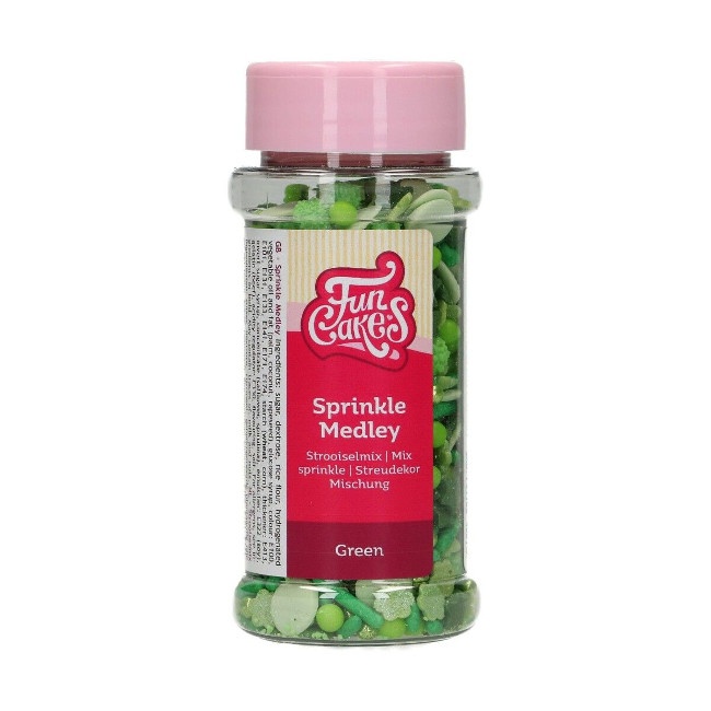 Foto detallada de sprinkles de mix verde de 65 gr - FunCakes