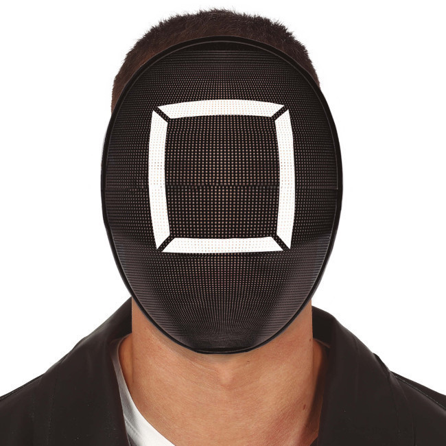 Vista principal del máscara de supervisor cuadrado en stock