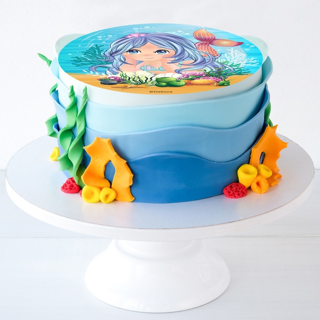 Oblea comestible de Sirena de 20 cm - Dekora por 2,50 €