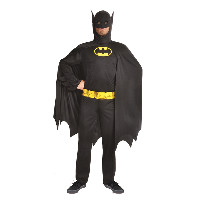 Vista frontal del disfraz de Batman disponible también en talla XL