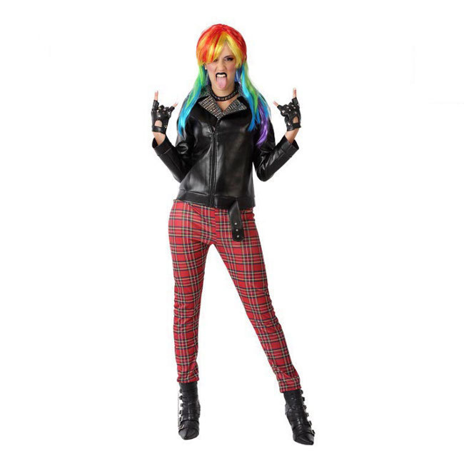 Disfraz de rockera punky para mujer